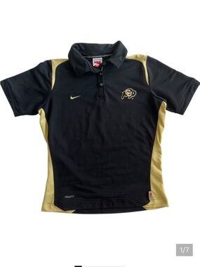 CU Colorado buffalos Polo in Black and Gold